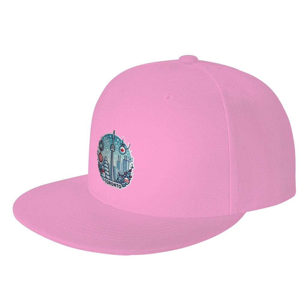 Fashion Toronto CN Tower Festive Holiday Design Winter Wonderland in the City Flat Brim Sun Hat Trendy Street Style Visor