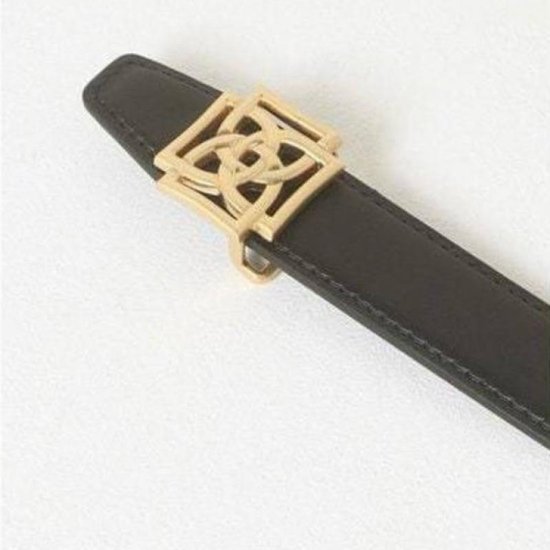 DakS Black 4d Gold Buckle Hook Cowhide Women S Belt Dbbe5e778bk