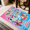Bluey Soccer Adventure Personalized Text Floor Mat Perfect for Entryway Outdoor Playrooms Dining Room Antislip Carpet Decorate Offices