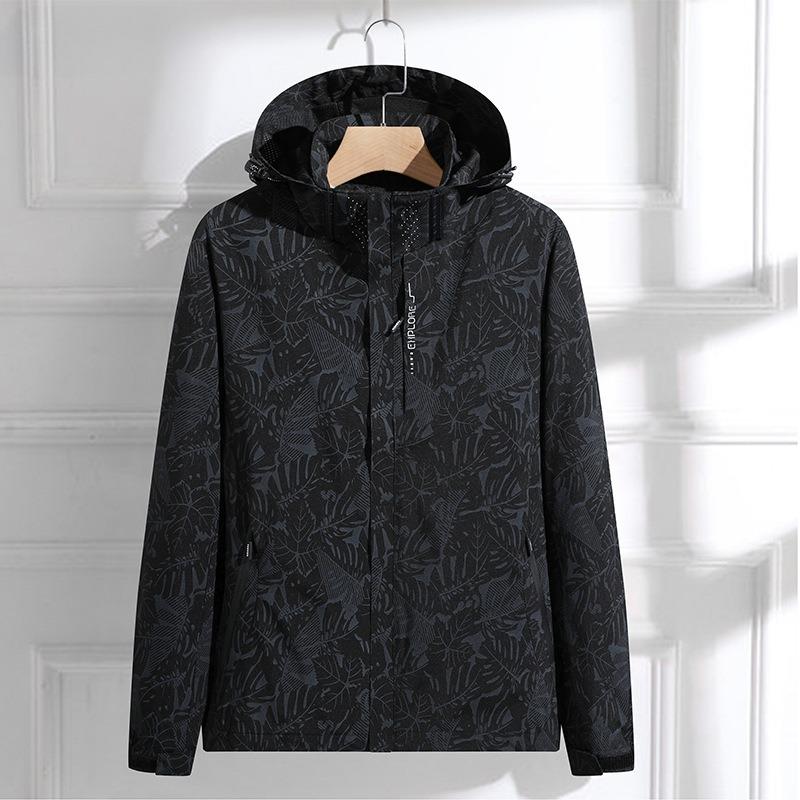 New spring and autumn thin outdoor sports mountaineering jacket hooded removable waterproof breathable jacket