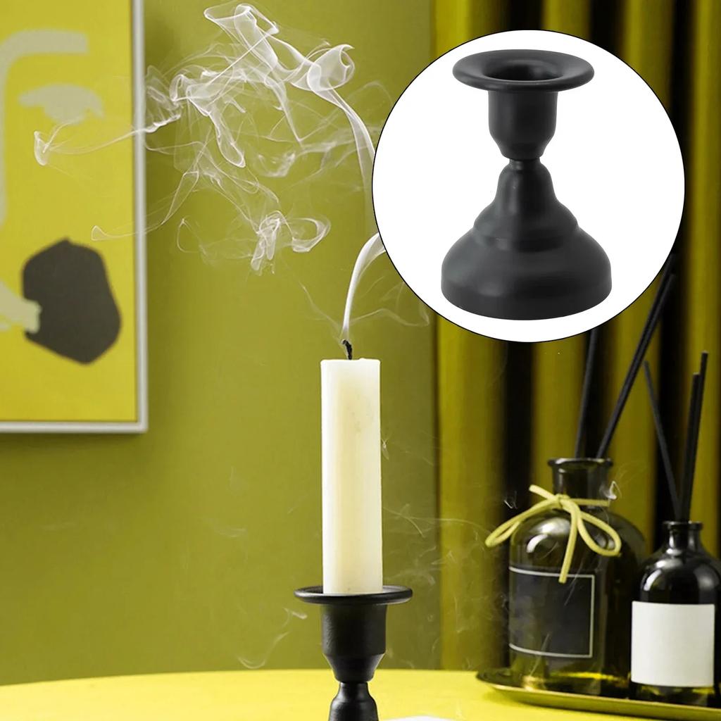 Nordic Vintage Metal Candlestick Holders Pillar Iron Art Candlestick For Wedding Party Decor Mini Retro Candle Stick Stand