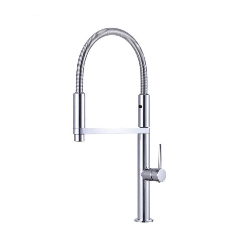 

Rose Gold Kitchen Faucets Brass Gold Pull Out Sink Faucet Pull Out Sink Faucet Spring Spout Mixers Tap Hot Cold Water Crane