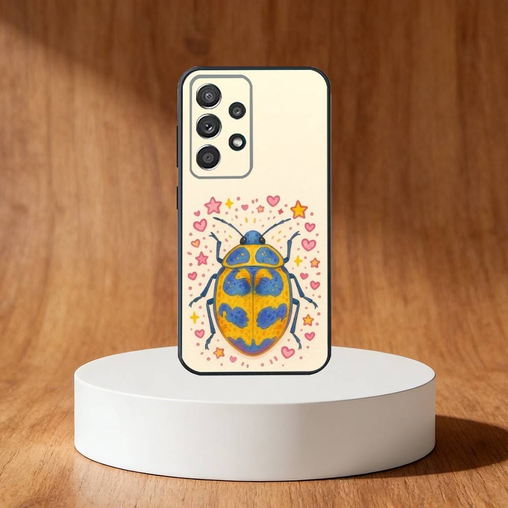 B-Biology Art Insects Bugs Phone Case For Samsung S25,S24,S21,S22,S23,S30,Ultra,S20,Plus,Fe,Note,10,9,5G Black Cover