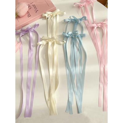 2-piece Set of Colorful Double Knot Bow Ribbon Hair Clips, Cute and Sweet for Women Girls Hair Accessories