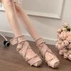 Retro Ballet Style Flat-bottomed Shallow-mouth Single Shoes, Summer Versatile with Skirts, Soft-soled Mary Jane Shoes