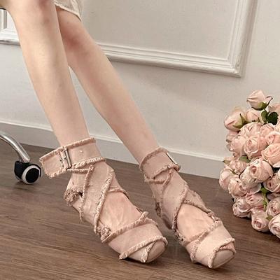 Retro Ballet Style Flat-bottomed Shallow-mouth Single Shoes, Summer Versatile with Skirts, Soft-soled Mary Jane Shoes