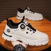 Low Top Slip On Rotating Button Waterproof Casual Sports Shoes For Men