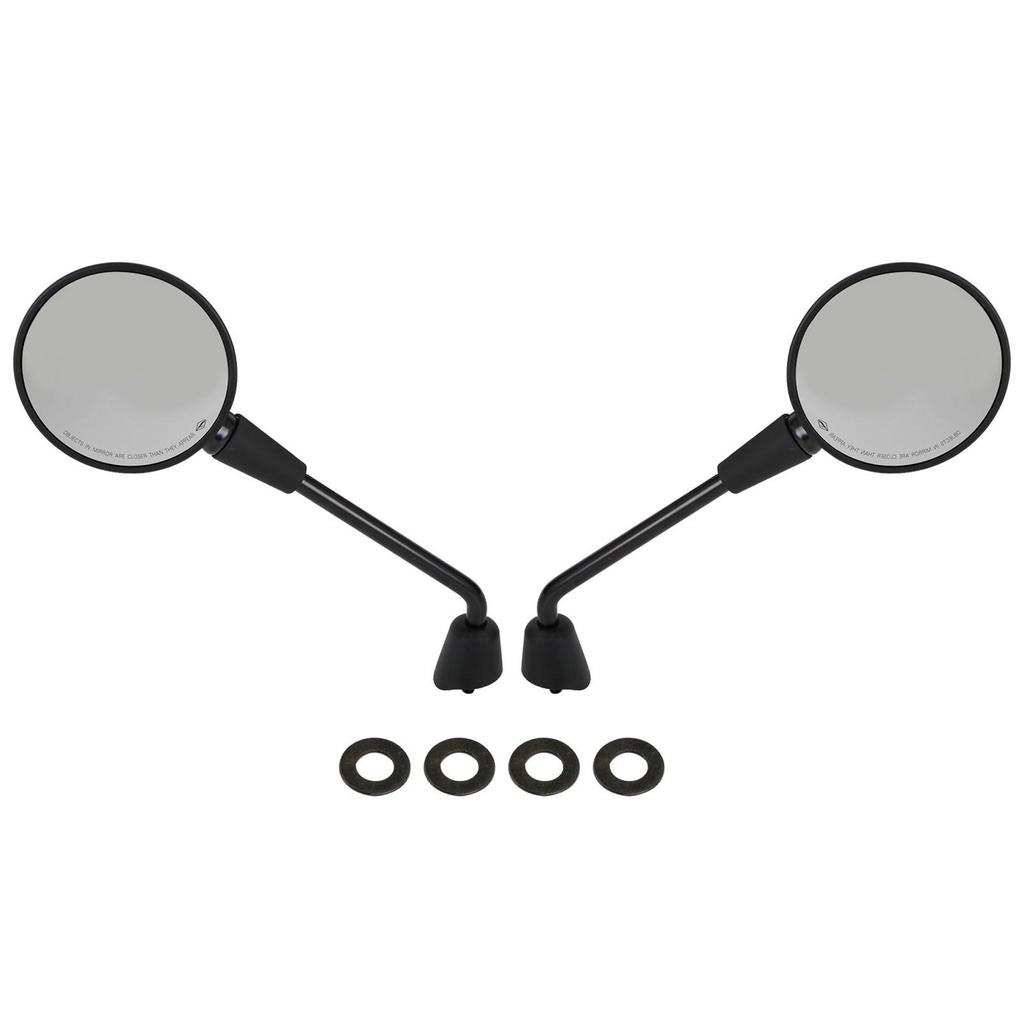Bakspeil venstre og høyre M8 lang versjon for Vespa Piaggio Primavera 50 125 150 krom svart