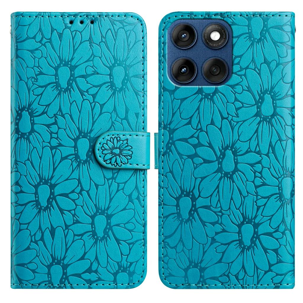 Leather Case for Motorola Edge 60 5G/60 Fusion 5G/60s 5G Daisy Imprint Wallet Stand Phone Protective Cover