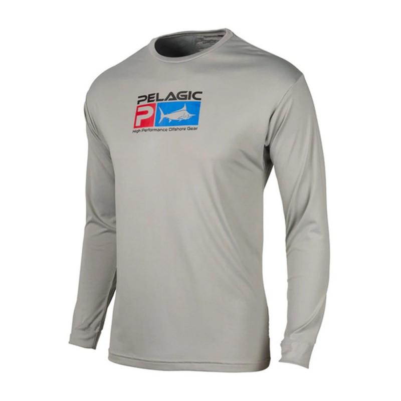 Mens Quick-Dry UV Protection Fishing Shirt Long Sleeve Breathable Performance Tee Surfing Diving Outdoor Activities