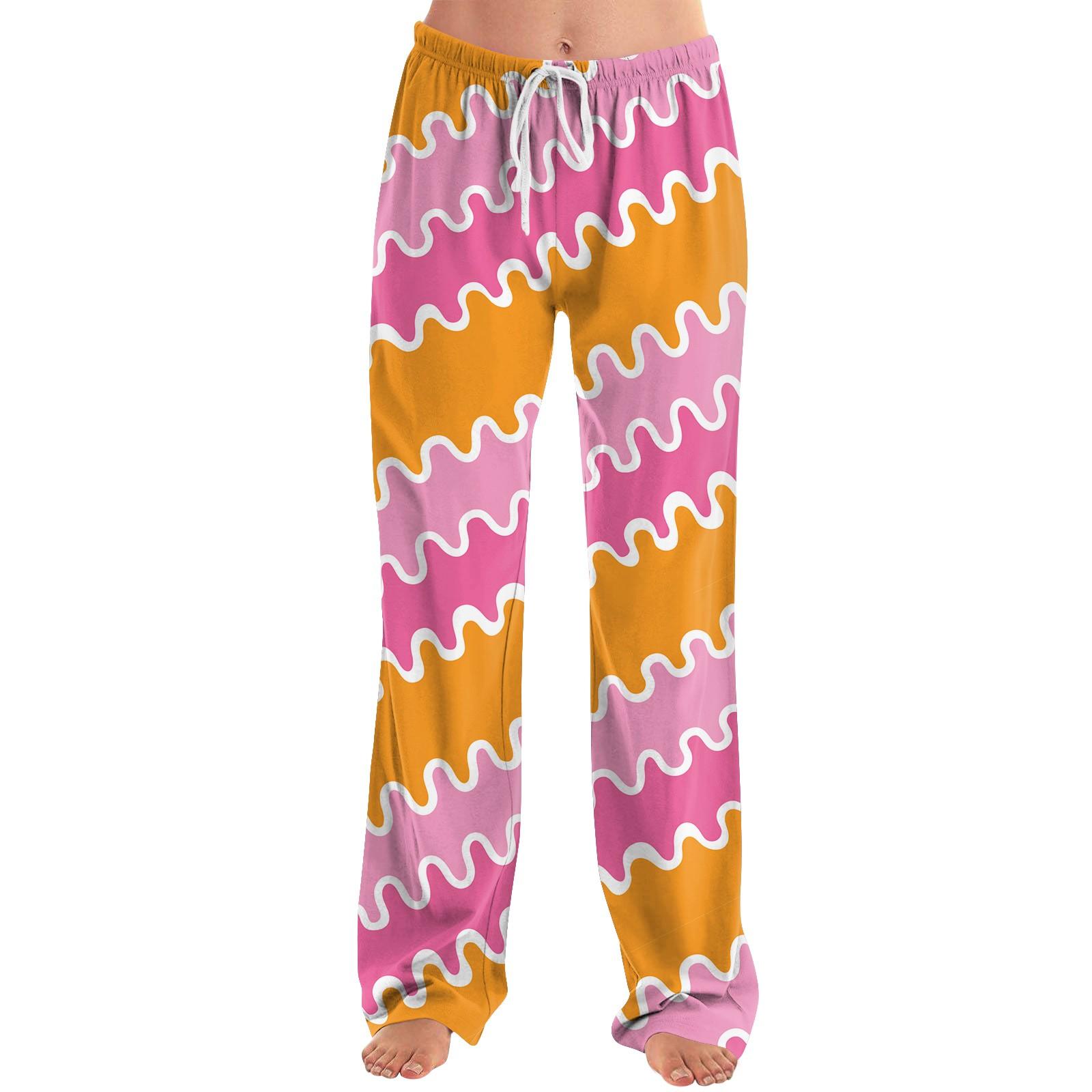 

Жіноча мода вільних повсякденних штанів з принтом на Великдень XL червоний