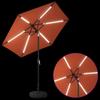 Garden Umbrella with LED Lights and Base 230 X 230 Cm