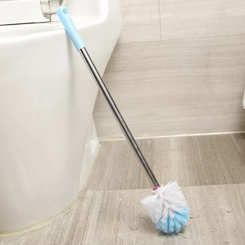 Stainless Steel Handle Wall-Mounted Toilet Brush Set with Long Handle