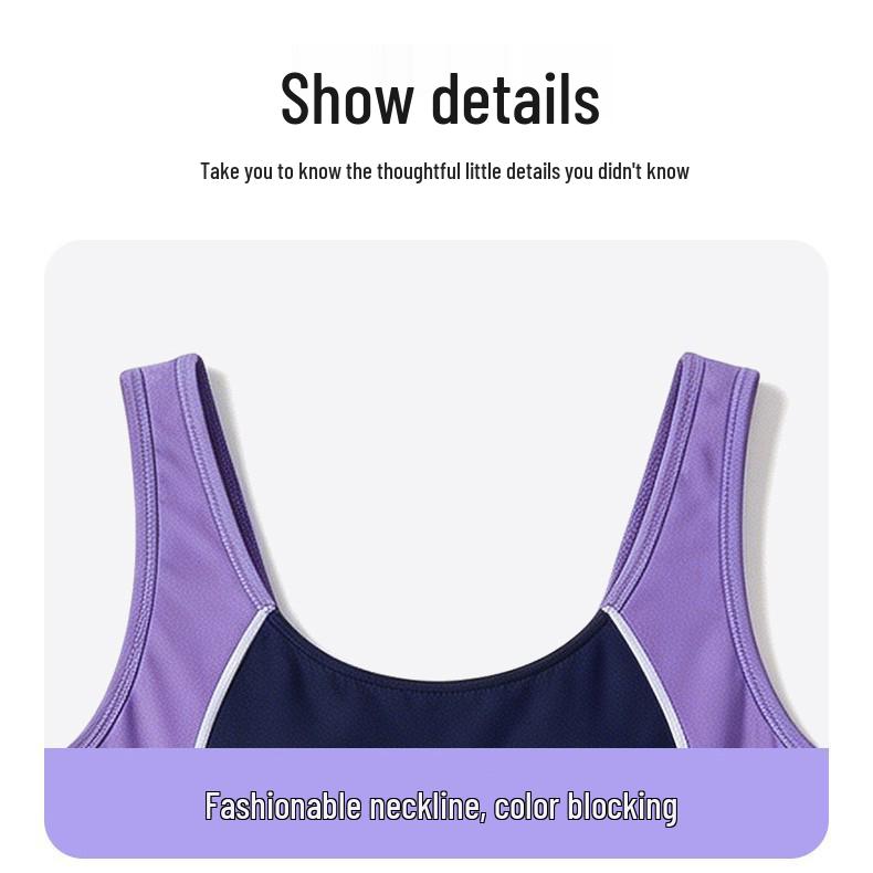 Girl's Quick-Dry One-Piece Swimsuit for Students - New Style for Middle & Older Children, Ideal for Professional Swimming Training