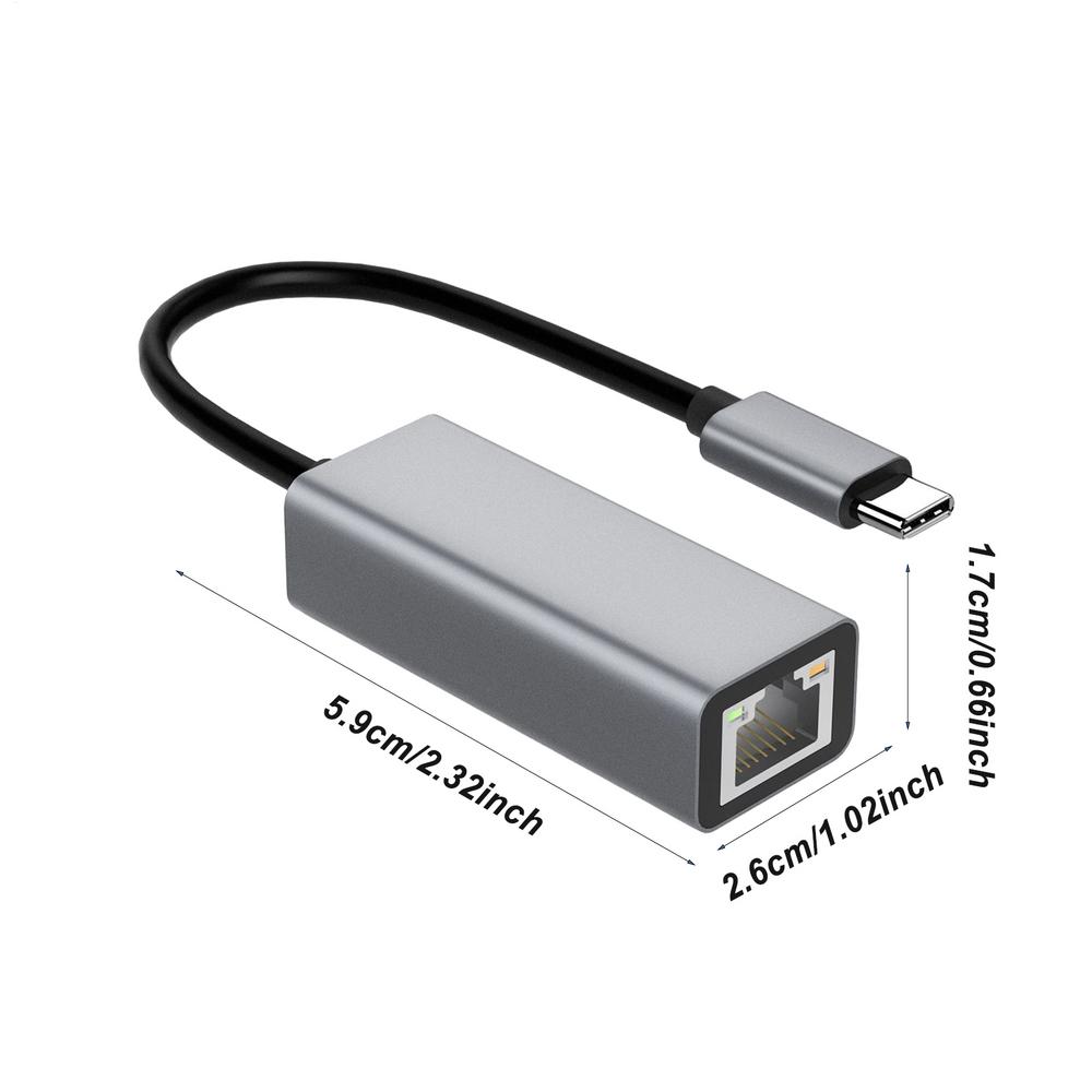 USB Type C to Ethernet USB Type C Network Adapter Ethernet Adapter USB Type C USB Computer Network Adapters for Business Travel