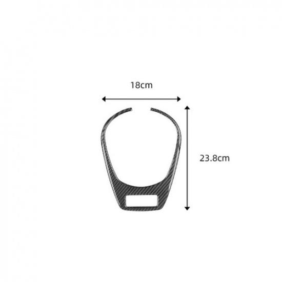 Black Soft Carbon Fiber Car Central Manual Gear Shift Bottom Cover For BMW Z4 03