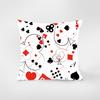 Playing Card Pattern Decorative Pillowcase Bedroom Living Room Square Cushion Pillowcase