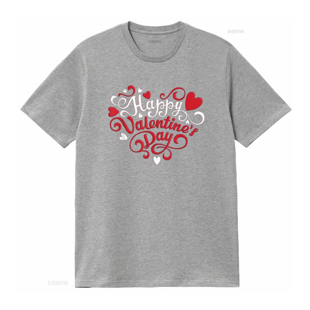 Happy Valentine S Day Red Heart For S 2024 T Shirt Vintage Washed Breathable Stretched Homme Stylish Top For Everyday Wear