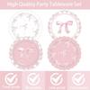 10pcs Pink Color Bow Themed Party Decoration Paper Plates Bow Shape Napkins  Bachelorette Party