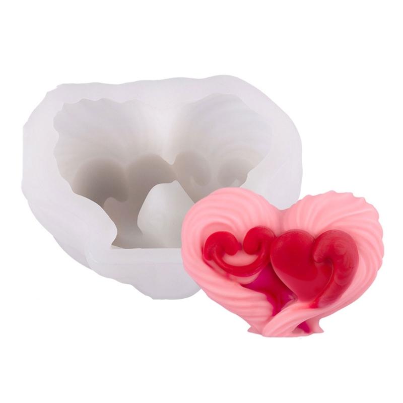 Multifunktionale Silikonform mit Liebesthema Basteln Dekorative Kerze für Paare und Events