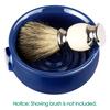 Linkidea Ceramic Shaving Soap Bowl with Wide Large Easy to Lather Wet Shave Cream Bowl for Royal Blue Non-Slip Handle, Mouth, Capacity, Ridges, Razor,