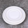 Sweet Elegant Gold Rim Ceramic Flat Plate