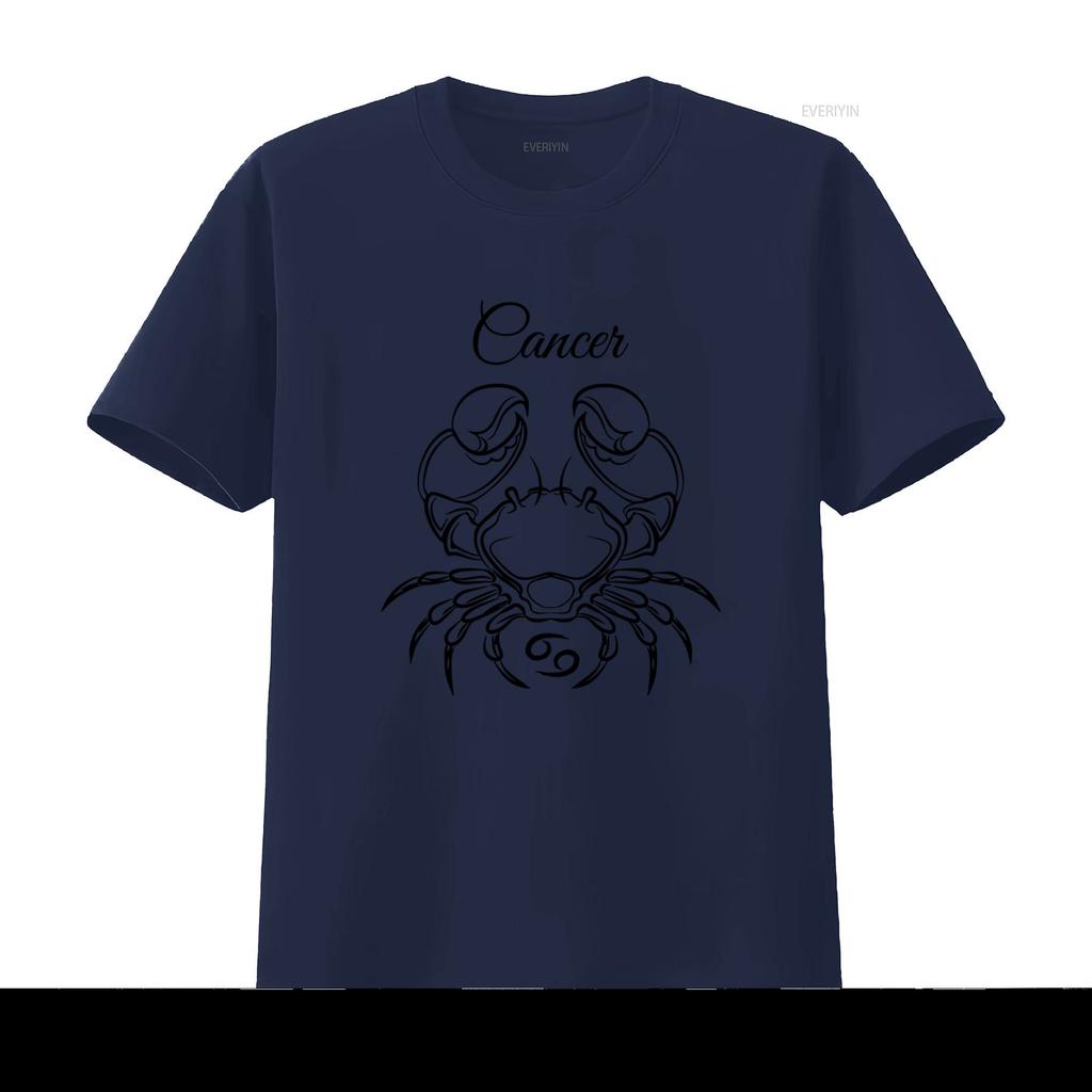 Cancer Zodiac Horoscope Ladies T Shirt Astrology Birthday Ideas Womens vintage Washed Top For Everyday Wear Casual homme
