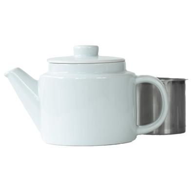 Hasami Ware "Common" Pot, White (Super Stainless Steel with Tea Strainer), 500ml, 13870