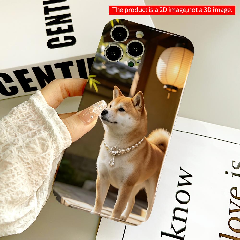 Shiba Inu In Pearl Necklace, Lantern Glow All Inclusive Film Hard Phone Case, Compatible with iPhone 18 Pro Max 17 16 15 14 13 12 11
