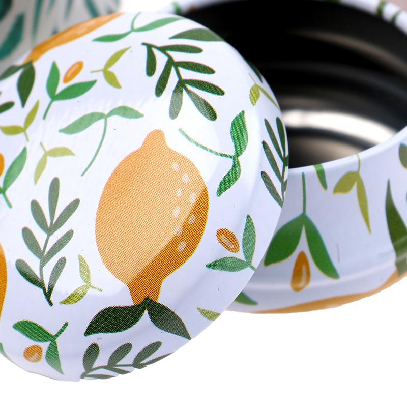 1Pc/12Pcs Mini Elegant Flower Tin Box Diy Candle Jar Balm Round Empty Iron Box