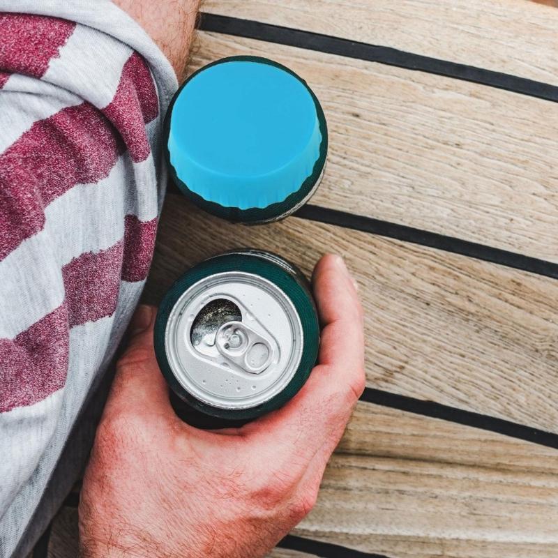 Set of 6 Silicone Beverage Can Lids Beer Can Caps Covers Portable Drink Sealers Assorted Color Lid Protectors Tool