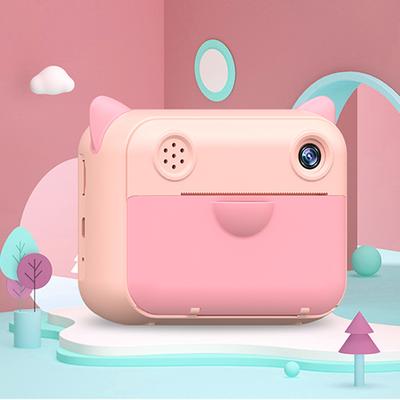 Roztomilá detská kamera na okamžitú tlač 1080p digitálna videokamera s dvojitým objektívom fotoaparátu 12MP 2,4-palcový LCD displej