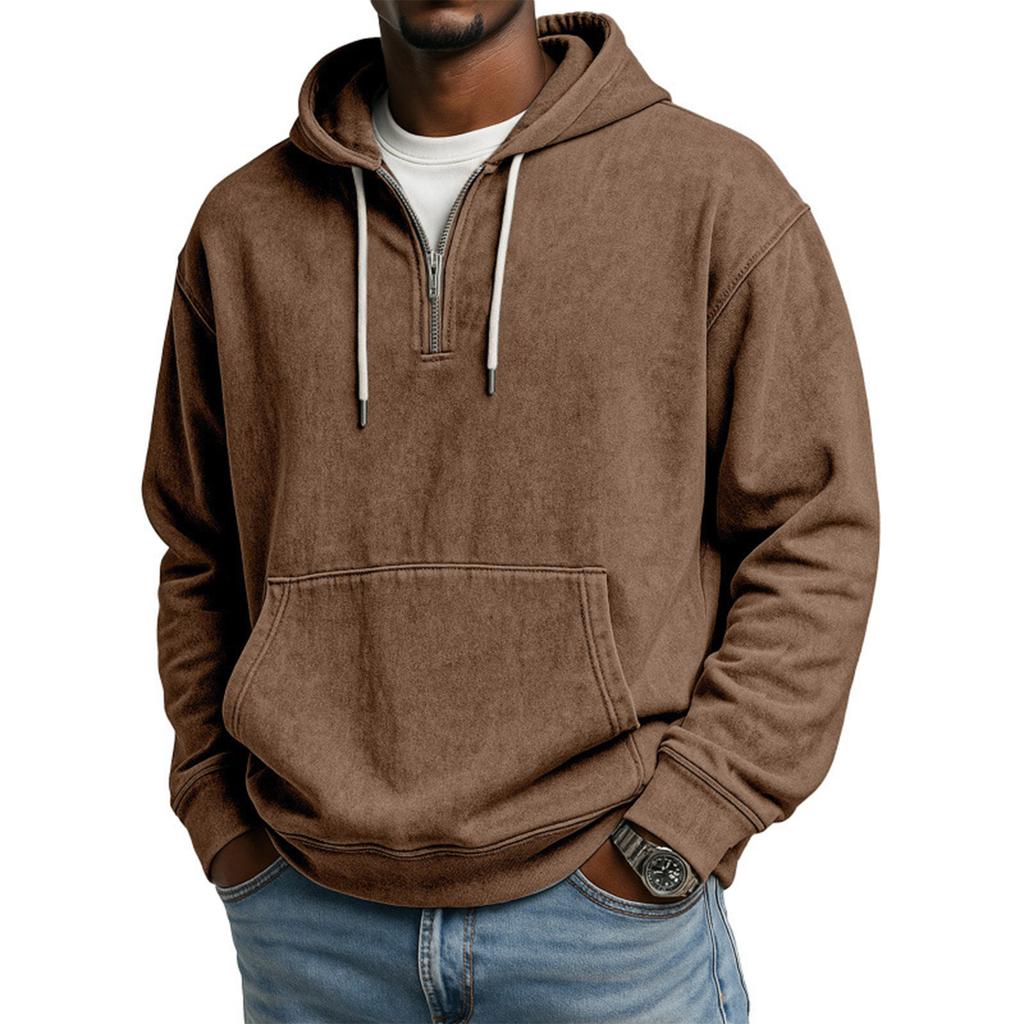 Herren 1/4-Zip Kapuzensweatshirt