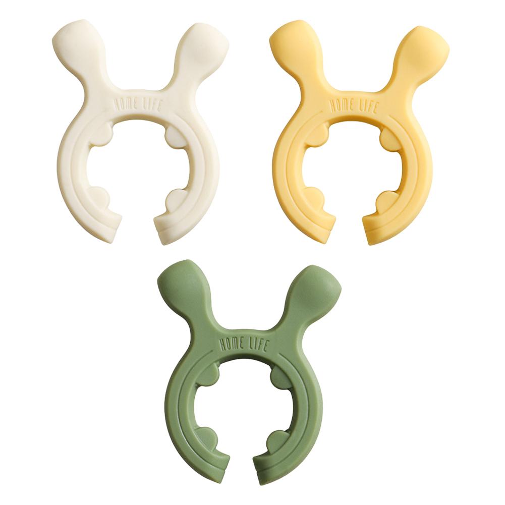 

3pcs Silicone Spatula Rack Spatula Holder Deer Ear Anti Scalding Overflow Pot Clip Spoon Holder Kitchen Gadget