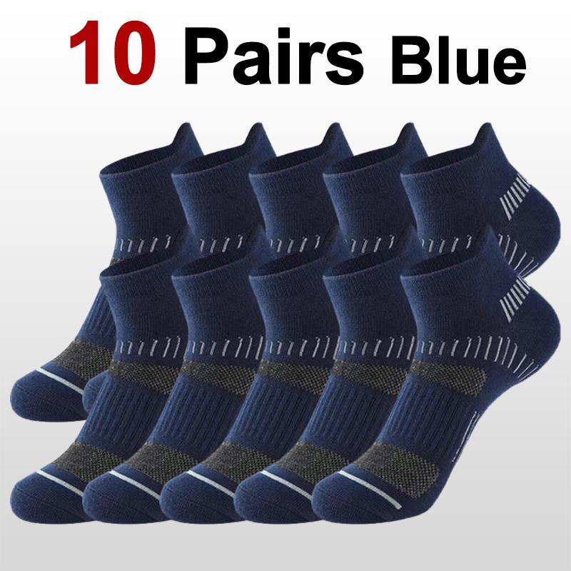 5/10 Pairs Men Sports Ankle Socks Sweat Absorbing Breathable Comfortable Very Suitable Basketball Running Outdoor Leisure Socks