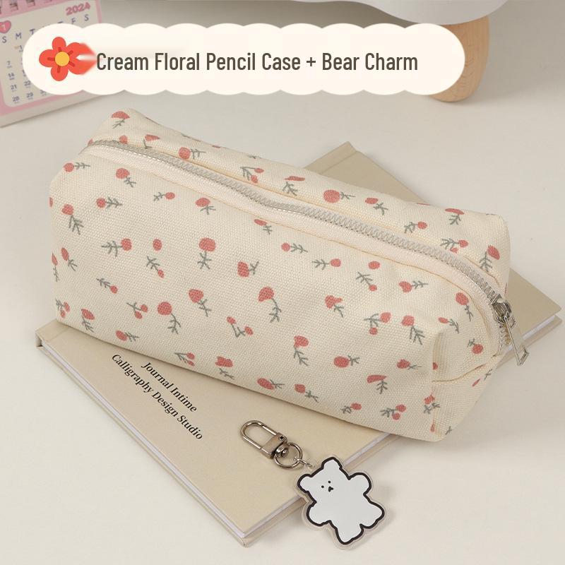 2025 High-Capacity Floral Pencil Case - Cute & Stylish for Middle School Girls
