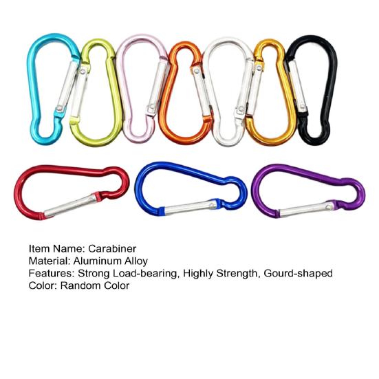 10Pcs Backpack Buckle Strong Load-bearing Gourd-shaped Aluminum Alloy Fast Hanging Key Carabiner Outdoor