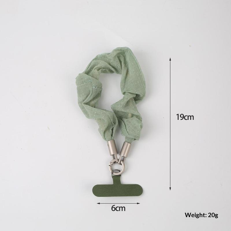 Korean Mesh Scrunchies Phone Lanyard Universal Anti-Lost Sweet Color Design Wrist Strap for Girls Sweet Style Matching Daily Use