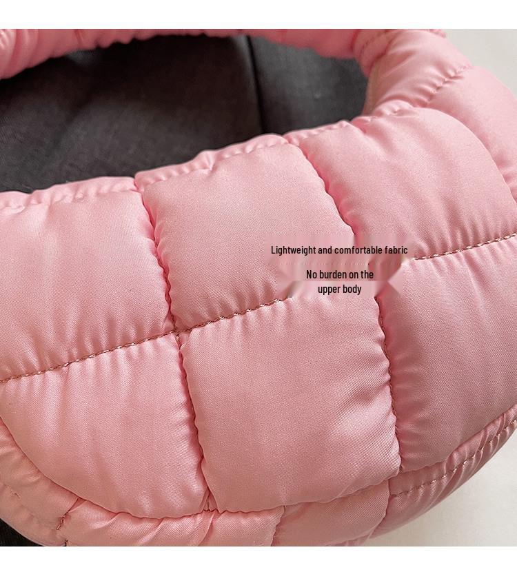 Korean Pleated Plaid Cloud Mini Handbag 2024 – Chic Downy Underarm Bag
