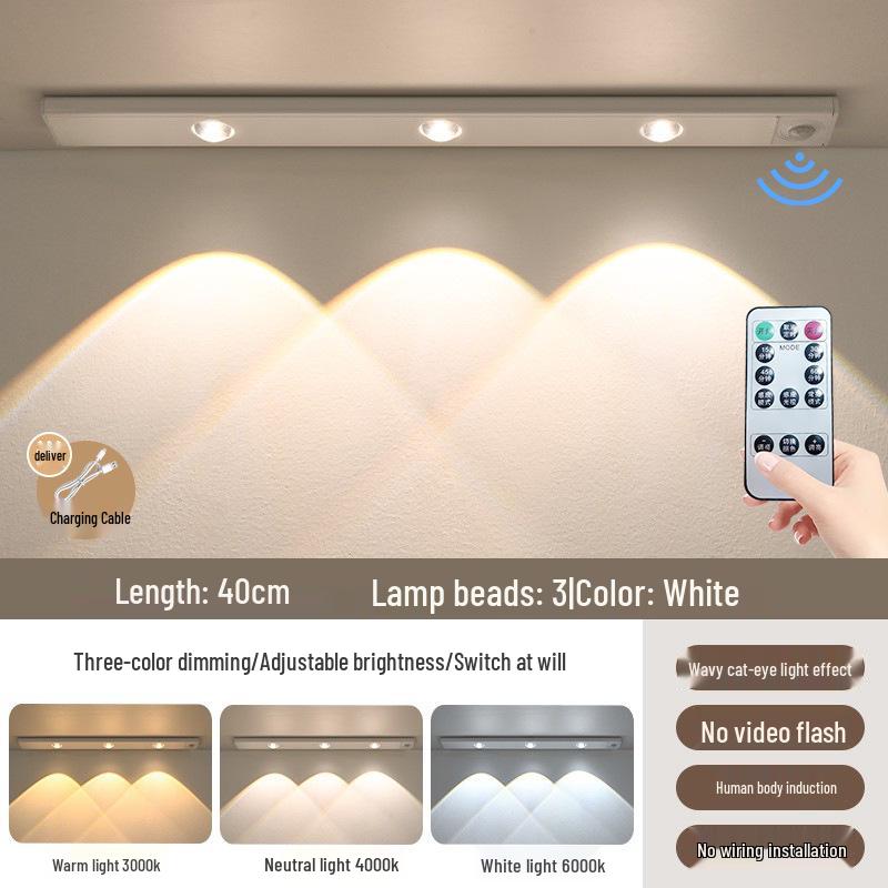 Rechargeable Smart Motion Sensor Light Strip for Cabinets and Hallways