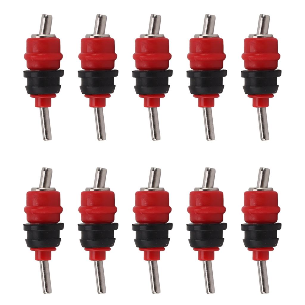 10pcs Automatic Chicken Water Nipple 360 Degree Poultry Drinking Water Chicken Duck Hen Watering Nipple Red Steel Ball