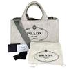 Canvas Canapa Tote Bag Denim Bianco Women 1BG642 Used