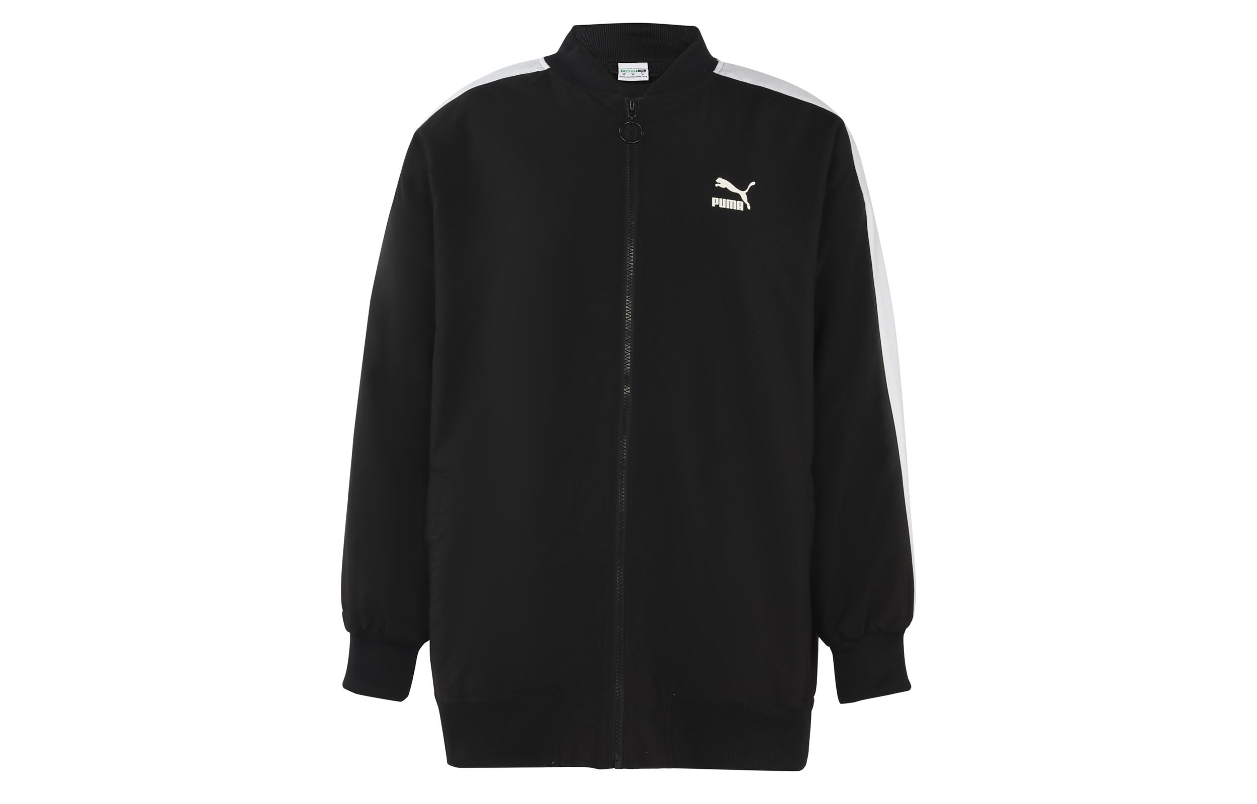 PUMA Classics Bomber Jackets Women s Black Baseball Collar Thickened Other 530275-01 XS