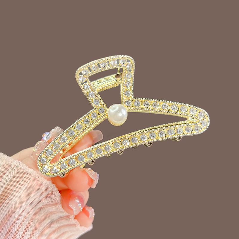 

чувственный страз изысканный зажим-краб женский простой средний зажим для волос темпераментный диск для волос зажим-акула универсальный зажим для затылка