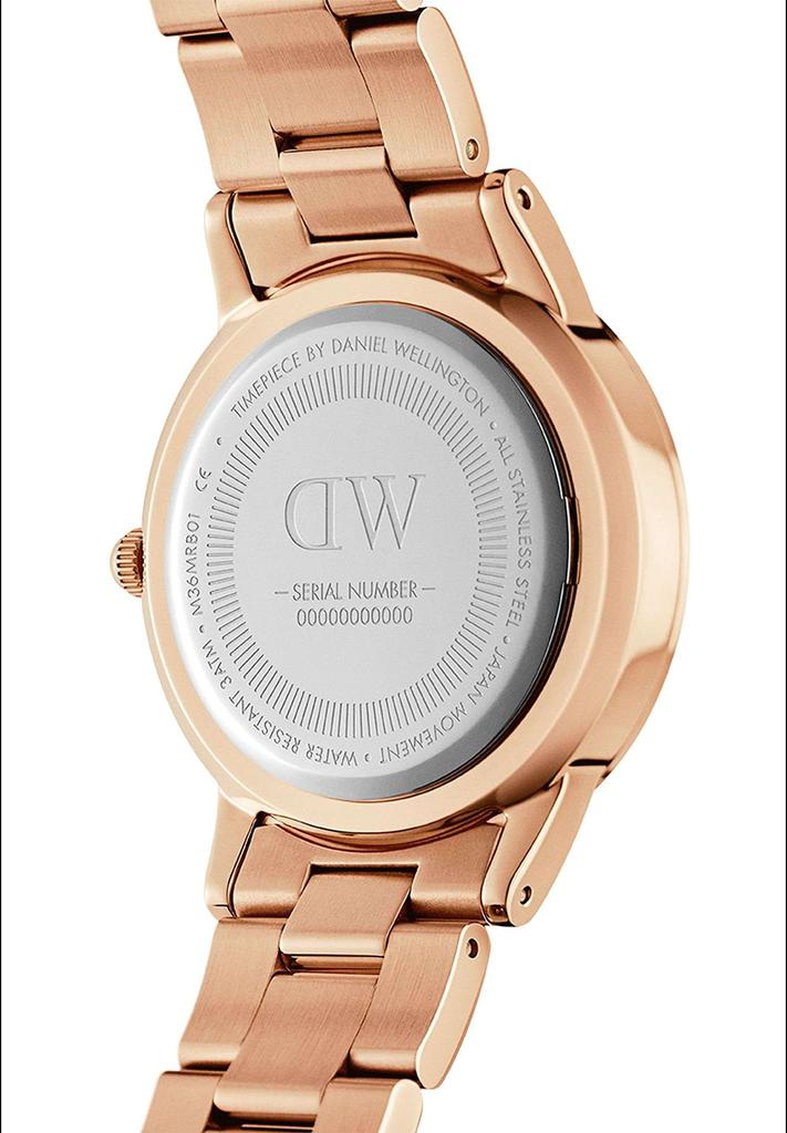 Daniel Wellington Iconic Link Armbanduhr 40mm Roségold Silber Edelstahl Gliederarmband Roségold Braun