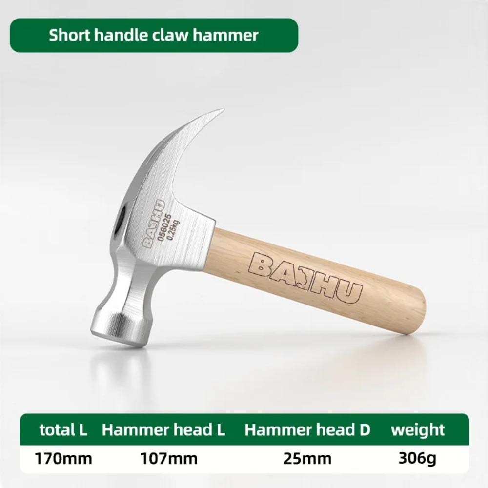 Hammer Claw Hammer with Wood Handle and High-carbon Steel Hammer Head 8 OZ Small Hammer Mini Hammer for House & DIY