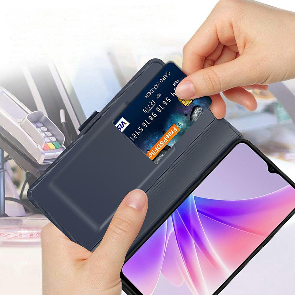 For Oppo Reno14 F 5G Case Shockproof TPU Inner Shell Leather Phone Cover Card Slot