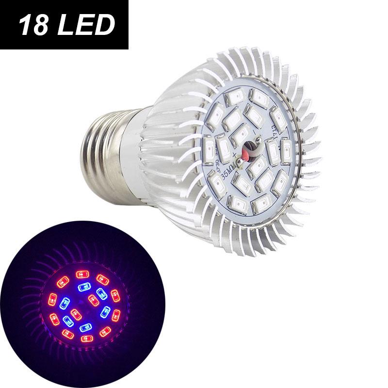 18LED 28 LED yellow or red blue light Grow Bulb E27 Hydroponic Growth Light Full Spectrum Sunlight Flower Plan Growing Lamp