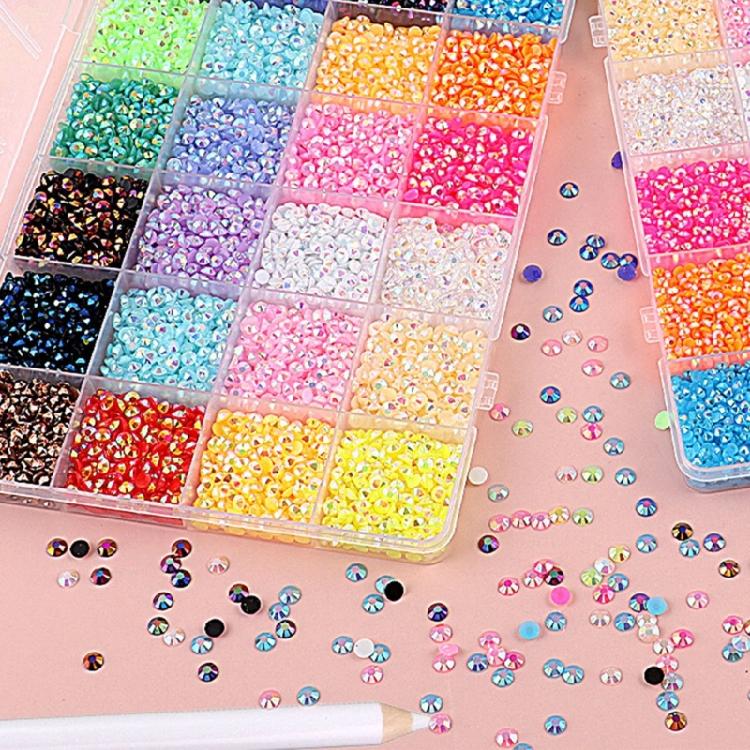 Fashion Art Rhinestones Set With 6 Different Styles Temperature Resistant Flat Back Items For Fabric Projects