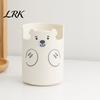 Cute Pen Organizer Bear 2-in-1 Holder & Phone Stand, Macaron Colors Desk Organizer, Large Surface Container Capacity Storage for Pens Makeup